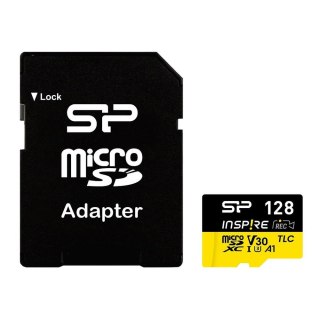 Karta pamięci Silicon Power microSDXC Power Inspire 128GB V30 UHS-I U3 A1 4K DDR200 170/150MB/s + adapter