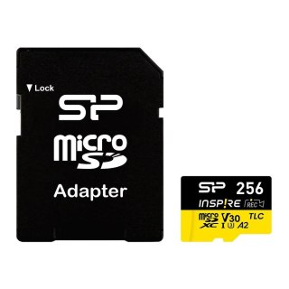 Karta pamięci Silicon Power microSDXC Power Inspire 256GB V30 UHS-I U3 A2 4K DDR200 170/150MB/s + adapter