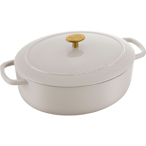 BALLARINI BELLAMONTE Garnek żeliwny owalny 4.5 ltr, kość słoniowa BALLARINI BELLAMONTE Garnek żeliwny owalny 4.5 ltr, kość słoniowa