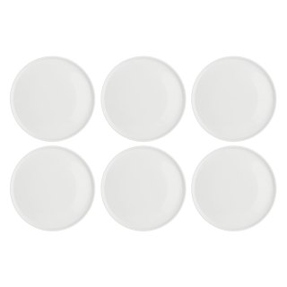 Zestaw 6 talerzy obiadowych Essenziale Gourmet - Biały, 21 cm