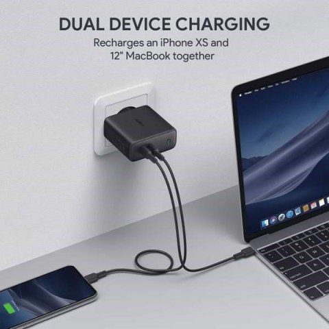 AUEKY PA-D5 ŁADOWARKA SIECIOWA 63W 2XUSB PD 3.0 AUEKY PA-D5 ŁADOWARKA SIECIOWA 63W 2XUSB PD 3.0