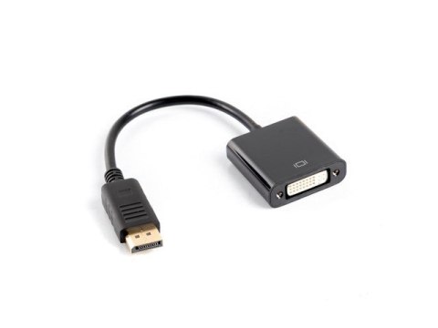 Adapter Lanberg AD-0007-BK (DisplayPort M - DVI-D F; 0,10m; kolor czarny) Adapter Lanberg AD-0007-BK (DisplayPort M - DVI-D F; 0,10m; kolor czarny)