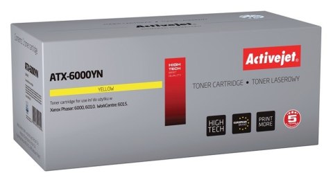 Toner Activejet ATX-6000YN (zamiennik Xerox 106R01633; Supreme; 1000 stron; żółty) Toner Activejet ATX-6000YN (zamiennik Xerox 106R01633; Supreme; 1000 stron; żółty)