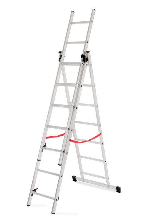 AWTOOLS drabina aluminiowa BASIC 3x6 STOPNI 150kg