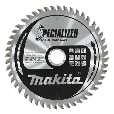 Piła spiekowa do drewna Specialized 165*20mm 48Z Piła spiekowa do drewna Specialized 165*20mm 48Z