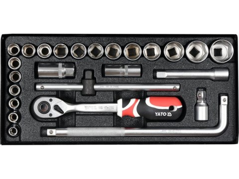 Zestaw kluczy 1/2" 25 elementów