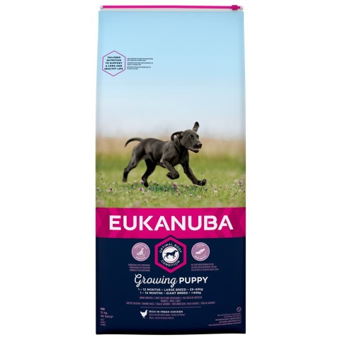EUKANUBA Growing Puppy Large Breed - sucha karma dla szczeniąt ras dużych - 15kg