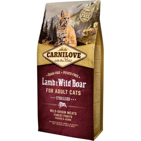 CARNILOVE CAT LAMB&WILD BOAR STERILISED 6kg CARNILOVE CAT LAMB&WILD BOAR STERILISED 6kg