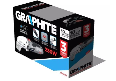 Urządzenie wielofunkcyjne 250W Graphite ilośc oscylacji 15000-21000 na minutę z walizką Urządzenie wielofunkcyjne 250W Graphite ilośc oscylacji 15000-21000 na minutę z walizką