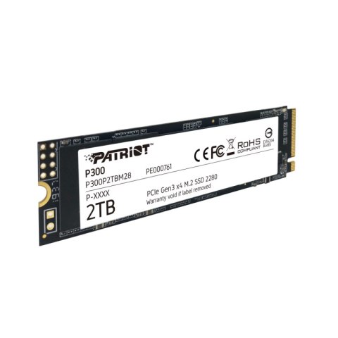 Dysk SSD PATRIOT P300 2 TB P300 (M.2 2280″ /2TB /PCIe NVMe Gen3 x4 /2100MB/s /1650MB/s)