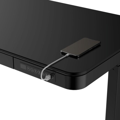 Biurko ACTIVEJET z elektryczną regulacją wysokości 140x70 ET119W-C czarny Biurko ACTIVEJET z elektryczną regulacją wysokości 140x70 ET119W-C czarny