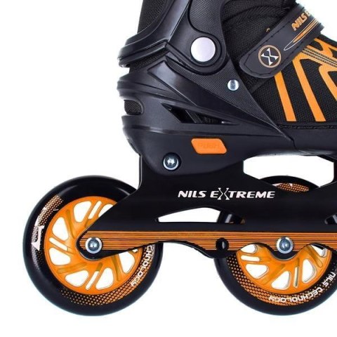 ŁYŻWOROLKI NILS EXTREME NA18812 A POMARAŃCZOWE ROZM. M (34-38)