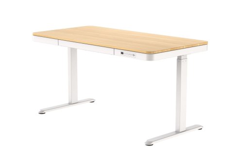 Biurko ACTIVEJET z elektryczną regulacją wysokości 140x70 ET119W-C biały/dąb