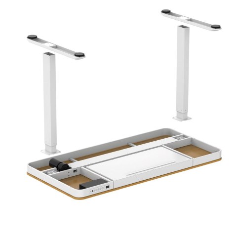 Biurko ACTIVEJET z elektryczną regulacją wysokości 140x70 ET119W-C biały/dąb