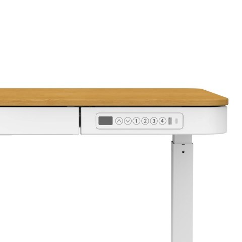 Biurko ACTIVEJET z elektryczną regulacją wysokości 140x70 ET119W-C biały/dąb