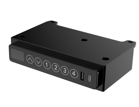 Biurko ACTIVEJET z elektryczną regulacją wysokości 140x70 ET119W-C czarny/orzech