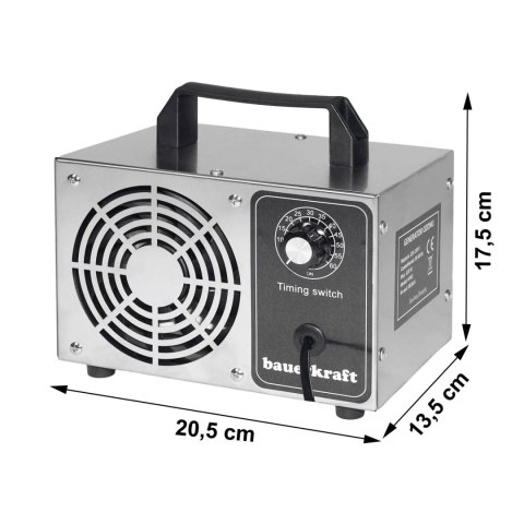 GENERATOR OZONU OZONATOR OCZYSZCZACZ POWIETRZA 60G/H TIMER 120W