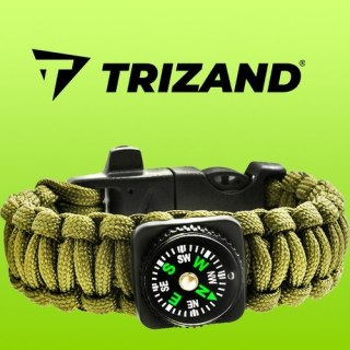 BRANSOLETKA SURVIVAL Z AKCESORIAMI - ZIELONA