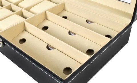 ORGANIZER NA ZEGARKI I OKULARY CZARNY