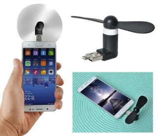 WENTYLATOR MICRO USB CZARNY