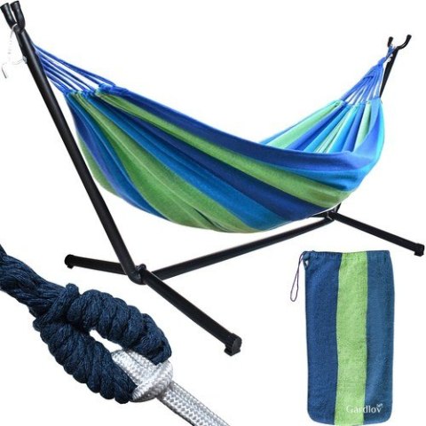 HAMAK OGRODOWY 200X150CM ZE STELAŻEM