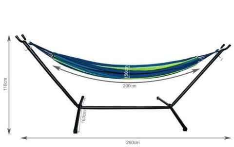 HAMAK OGRODOWY 200X150CM ZE STELAŻEM