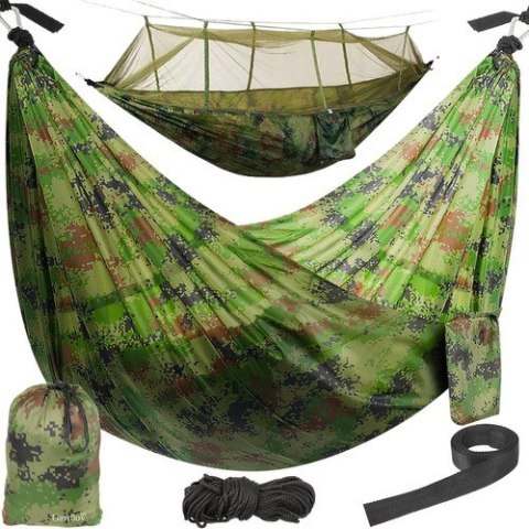 HAMAK TURYSTYCZNY SANTIAGO ARMY 260X140CM NET HAMAK TURYSTYCZNY SANTIAGO ARMY 260X140CM NET