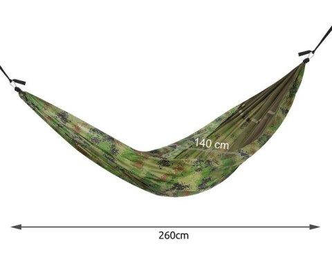 HAMAK TURYSTYCZNY SANTIAGO ARMY 260X140CM NET HAMAK TURYSTYCZNY SANTIAGO ARMY 260X140CM NET