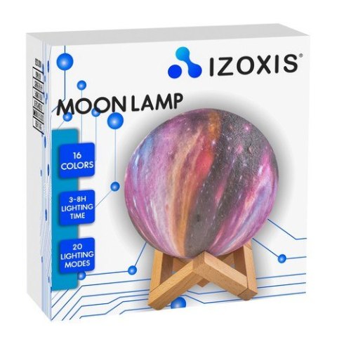 LAMPKA NOCNA KSIĘŻYC 15CM 16 KOLORÓW