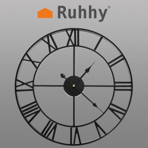 ZEGAR ŚCIENNY RETRO - CZARNY