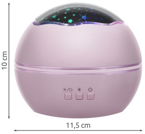 LAMPKA NOCNA Z PROJEKTOREM- RÓŻOWA LP16859