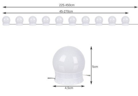 LAMPKI LED NA LUSTRO/ DO TOALETKI- 10SZT.