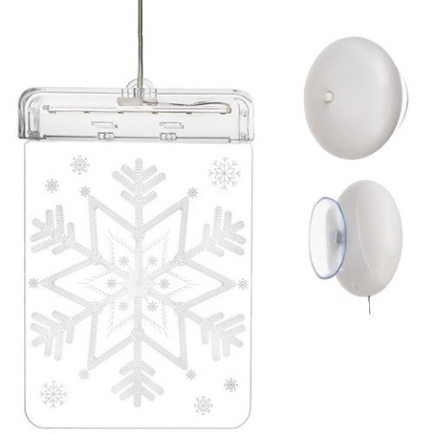 WITRAŻ LED 3D- ŚNIEŻYNKA