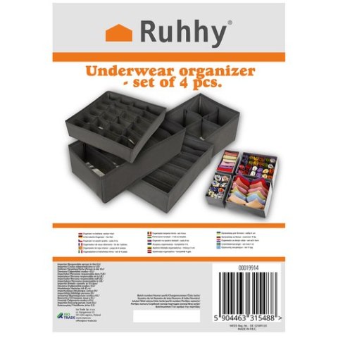 ORGANIZER NA BIELIZNĘ- ZESTAW 4SZT. RUHHY 19914