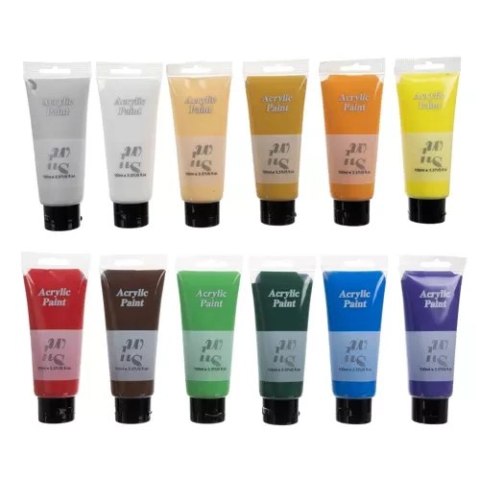 FARBY AKRYLOWE 12SZT. 100ML MAALEO 20424