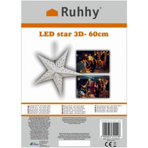 GWIAZDA LED 3D- 60CM RUHHY 20076