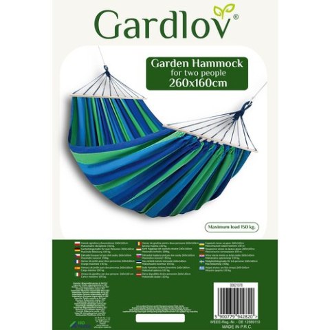 HAMAK OGRODOWY DWUOSOBOWY 260X160CM GARDLOV 21078