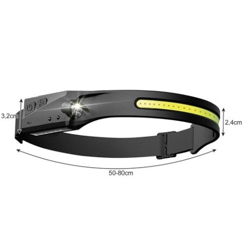 LATARKA CZOŁOWA LED USB TRIZAND 21652