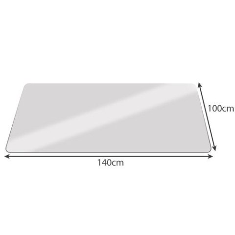 MATA OCHRONNA POD KRZESŁO 100X140CM RUHHY- MLECZNA