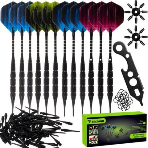 RZUTKI DART ZESTAW 12SZT + AKCESORIA TRIZAND 21629