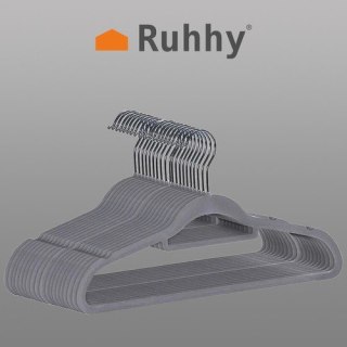 WIESZAK NA UBRANIA 20SZT.- SZARY RUHHY 22535