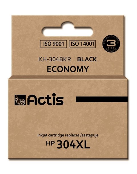 Tusz ACTIS KH-304BKR (zamiennik HP 304XL N9K08AE; Premium; 15 ml; czarny) Tusz ACTIS KH-304BKR (zamiennik HP 304XL N9K08AE; Premium; 15 ml; czarny)