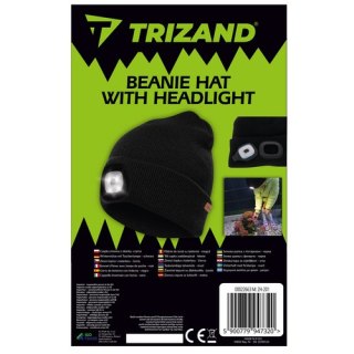 CZAPKA ZIMOWA Z LATARKĄ- CZARNA TRIZAND 22663