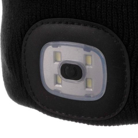CZAPKA ZIMOWA Z LATARKĄ- CZARNA TRIZAND 22663