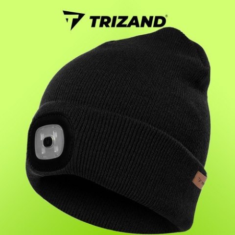 CZAPKA ZIMOWA Z LATARKĄ- CZARNA TRIZAND 22663
