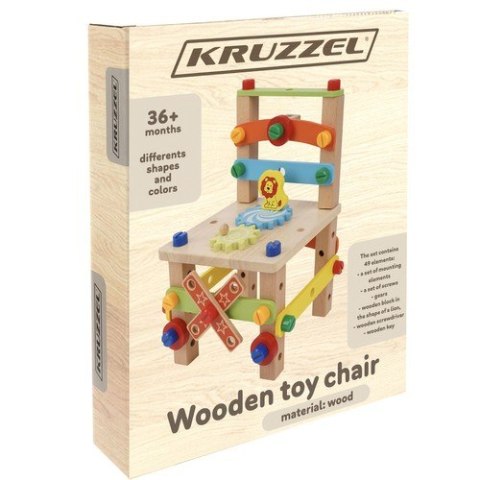 KRZESŁO DREWNIANE MONTAŻOWE KRUZZEL 22506