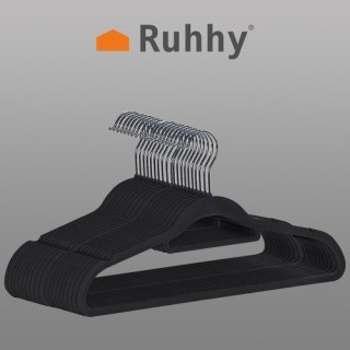 WIESZAK NA UBRANIA 20SZT.- CZARNY RUHHY 22536