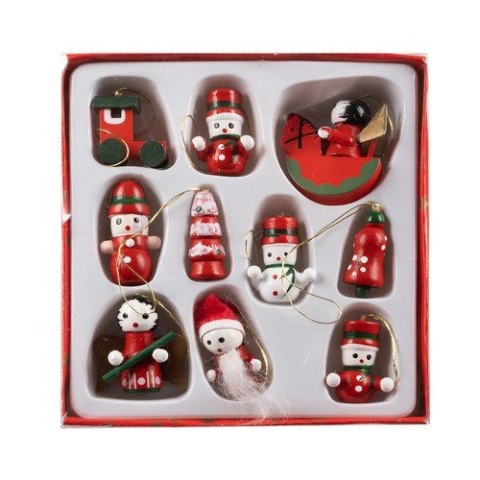 BOMBKI/ ZAWIESZKI CHOINKOWE 10SZT. RUHHY 22943