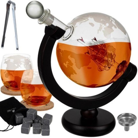 KARAFKA- GLOBUS- ZESTAW DO WHISKY MALATEC 22553