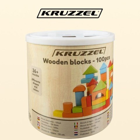 KLOCKI DREWNIANE- 100SZT. KRUZZEL 22666